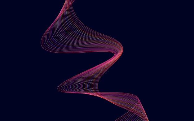 Stylish Red wavy lines abstract background design