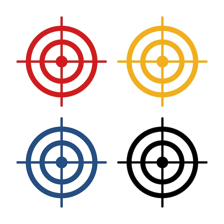 Ilmainen Vektori targets multiple colours set