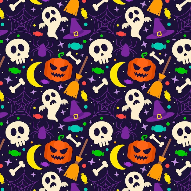 Tasainen Halloween-kuvio – design