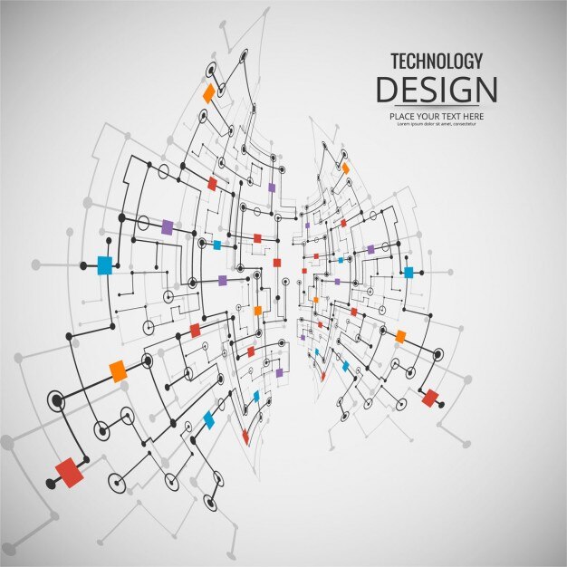 technological background with a futuristic circuit