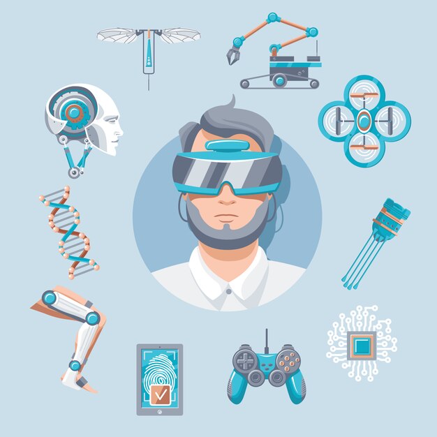technology icons set