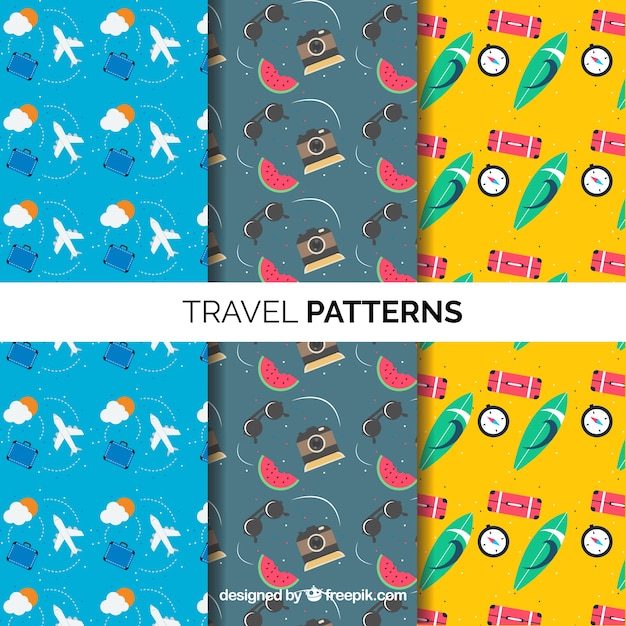travel pattern with summer elements