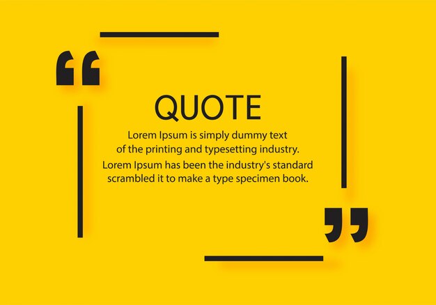 Trendy block quote modern template 