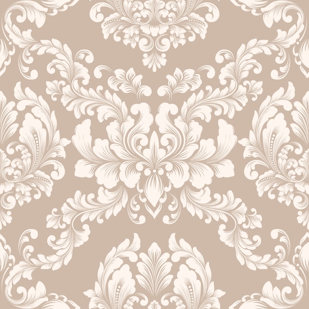 Vector damask seamless pattern element