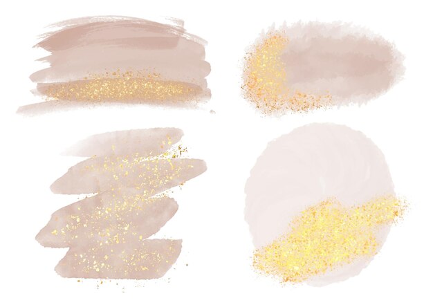 watercolour and glitter designs