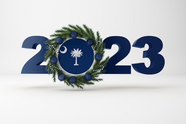 Photo gratuit 2023 caroline du sud avec couronne