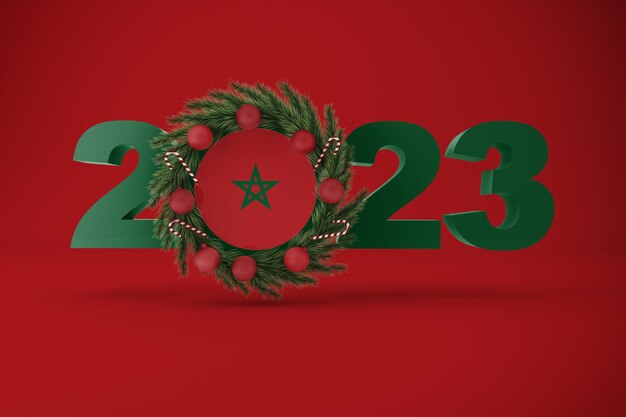Photo gratuite 2023 maroc avec couronne