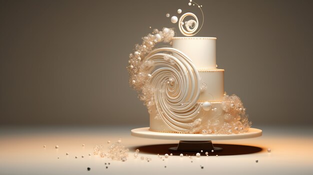 3d délicieux dessin de gâteau de désherbage