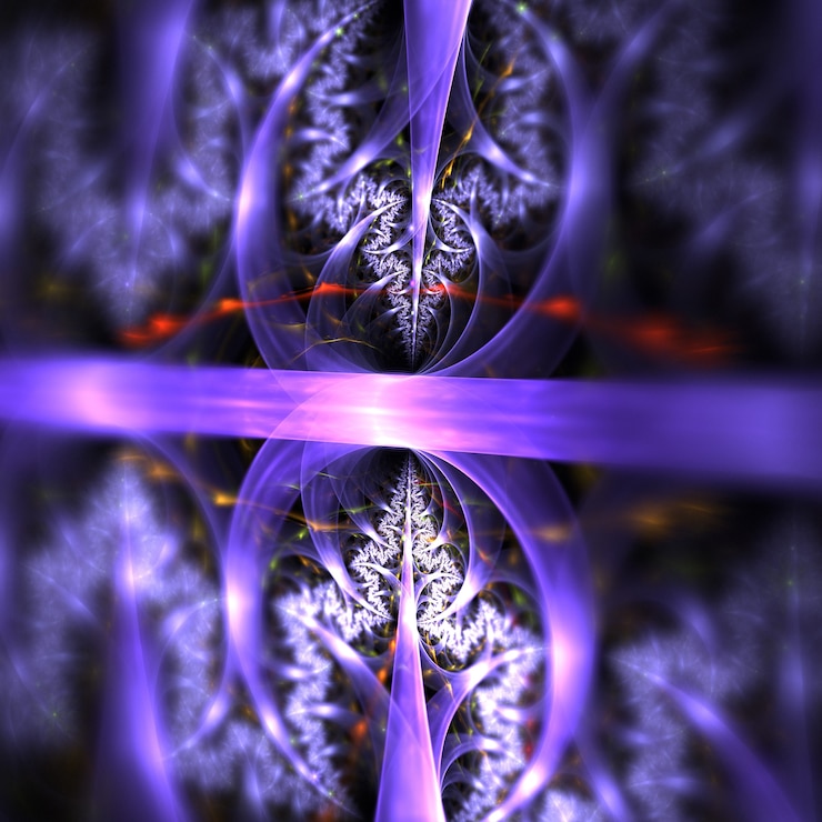 Photo gratuit 3d fractal formes fond d&#39;écran