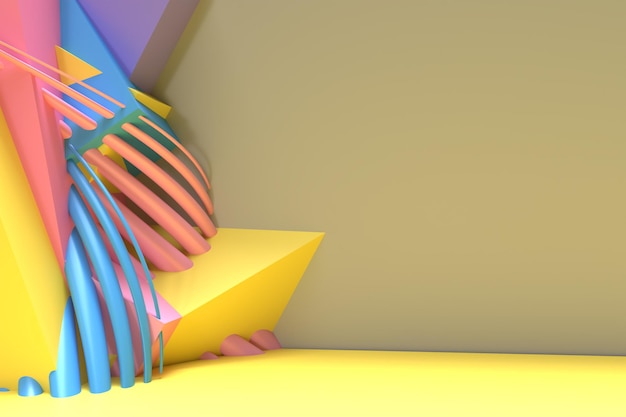 3D Render Abstract background avec l'espace de votre texte. Conception d'illustration 3d numérique.