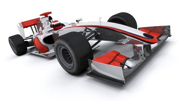 3d render d&#39;une formule voiture d&#39;une course