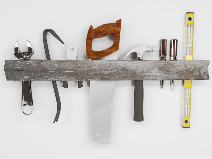 Photo gratuit 3d render des outils à main