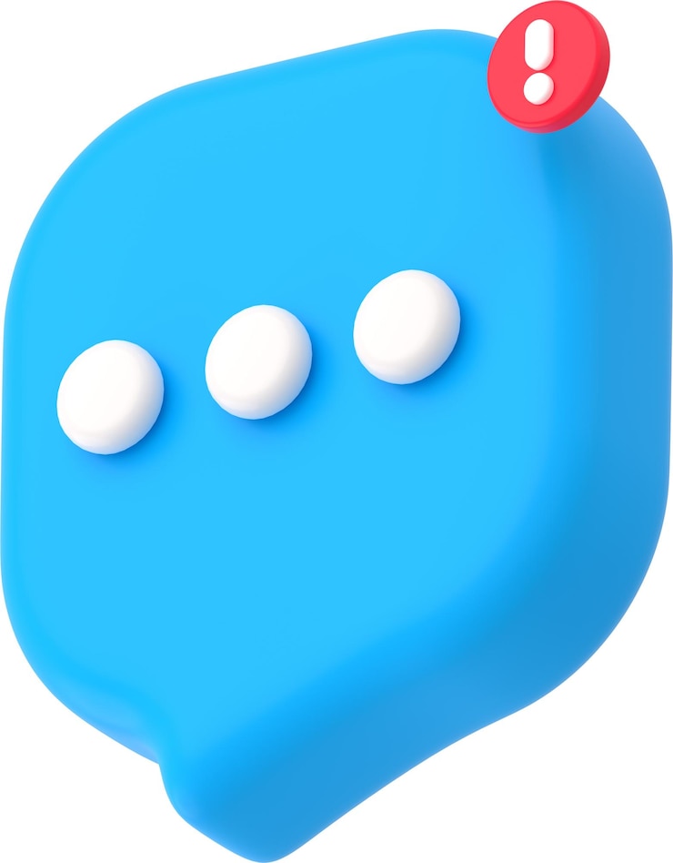 Photo gratuit 3d rendu notification discours bulle ballon