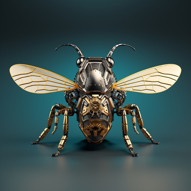 Photo gratuite abeille de style futuriste à l'intérieur