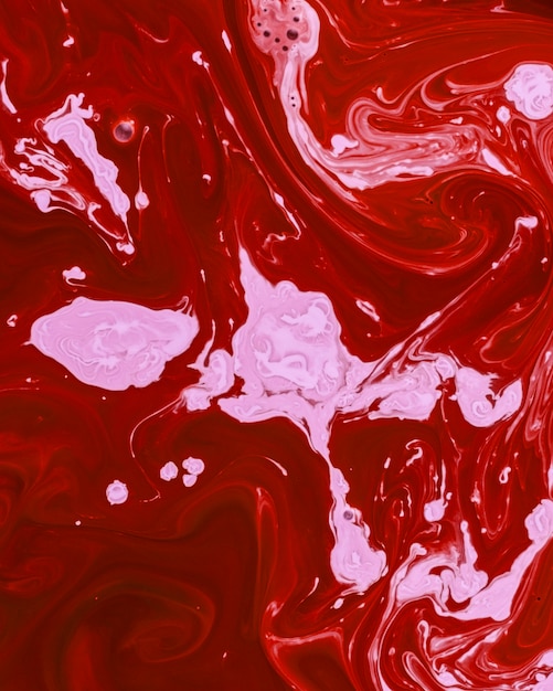 Abstrait acrylique en marbre rouge et rose vif
