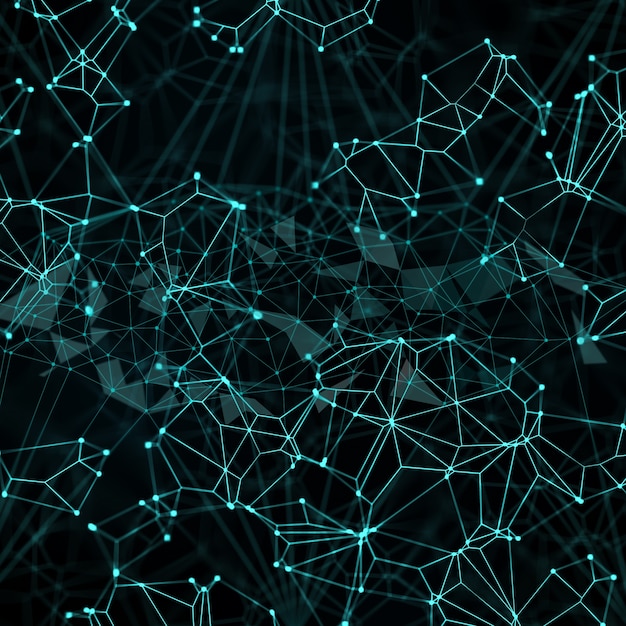 Abstrait arrière-plan numérique avec des points de connexion et des lignes