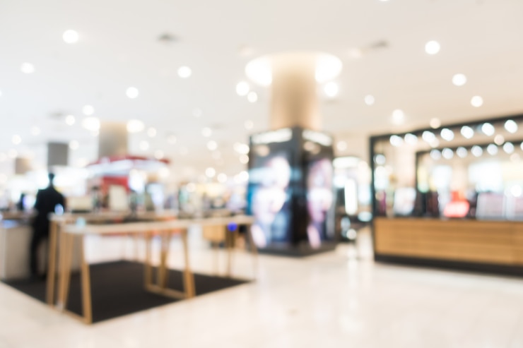 Photo gratuit abstrait flou shopping mall intérieur