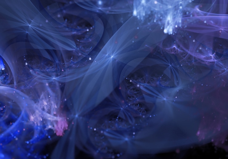 Photo gratuit abstrait fractale bleu