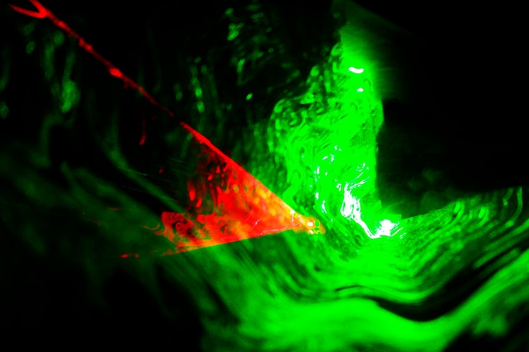 Photo gratuit abstrait horizontal laser optique