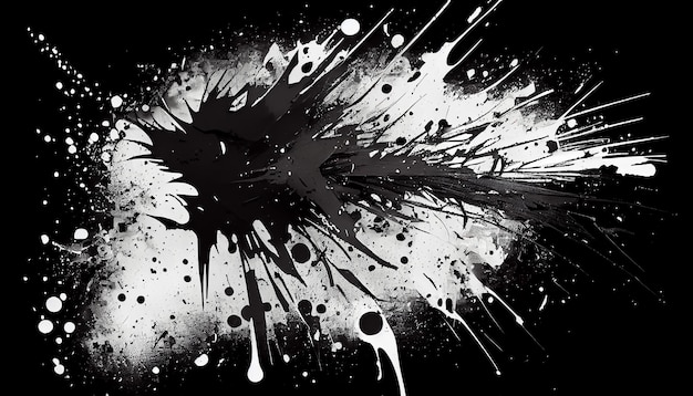 Abstrait avec illustration peinte à la bombe grungy AI générative