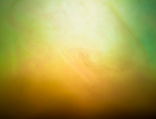 Abstrait nuage de brume en vert et jaune