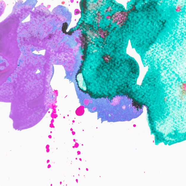Abstrait peint violet et vert brossé