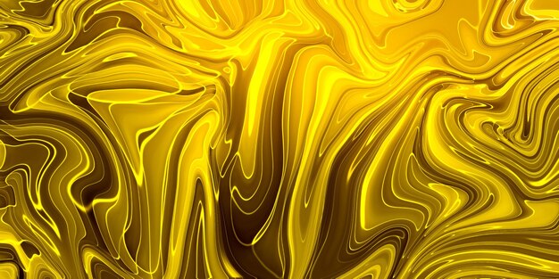 Abstrait de peinture à l'huile jaune et or Peinture à l'huile Peinture à l'huile jaune et or pour le fond Abstrait de texture de motif de marbre jaune et or