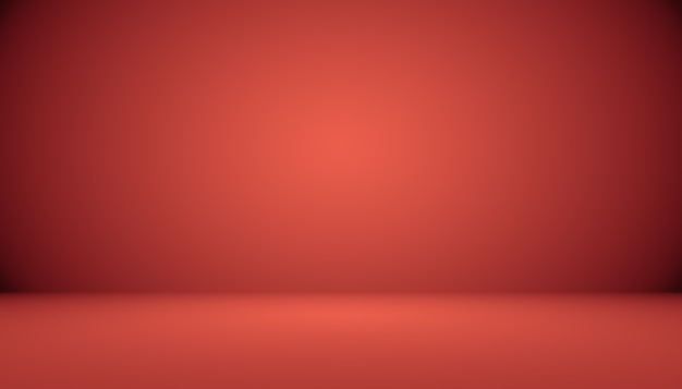 Photo gratuite abstrait rouge conception de mise en page de noël saint-valentin, studio, salle, modèle web, rapport d'activité avec une couleur de dégradé de cercle lisse.