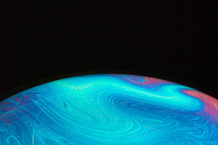 Photo gratuit abstrait avec la sphère bleue