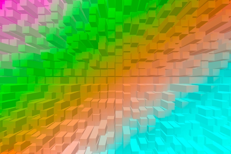 Photo gratuit abstrait vif - cubes