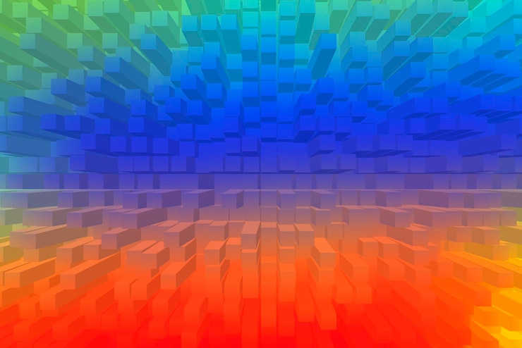 Photo gratuit abstrait vif - cubes