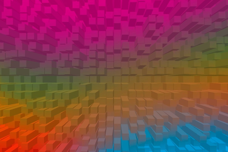 Photo gratuit abstrait vif - cubes