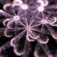 Photo gratuite abstraite fleur de fractale faire avec des particules 3d illustration
