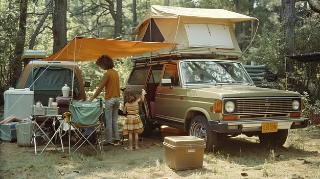 Activités d'été inspirées des années 80 avec une esthétique rétro