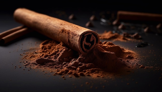 Photo gratuite l'addiction au chocolat noir une gourmandise sucrée générée par l'ia