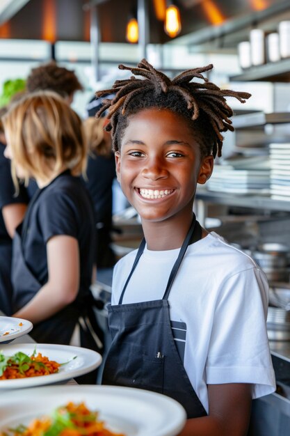 Des adolescents divers pratiquant des activités de santé et de bien-être pour eux-mêmes et leur communauté