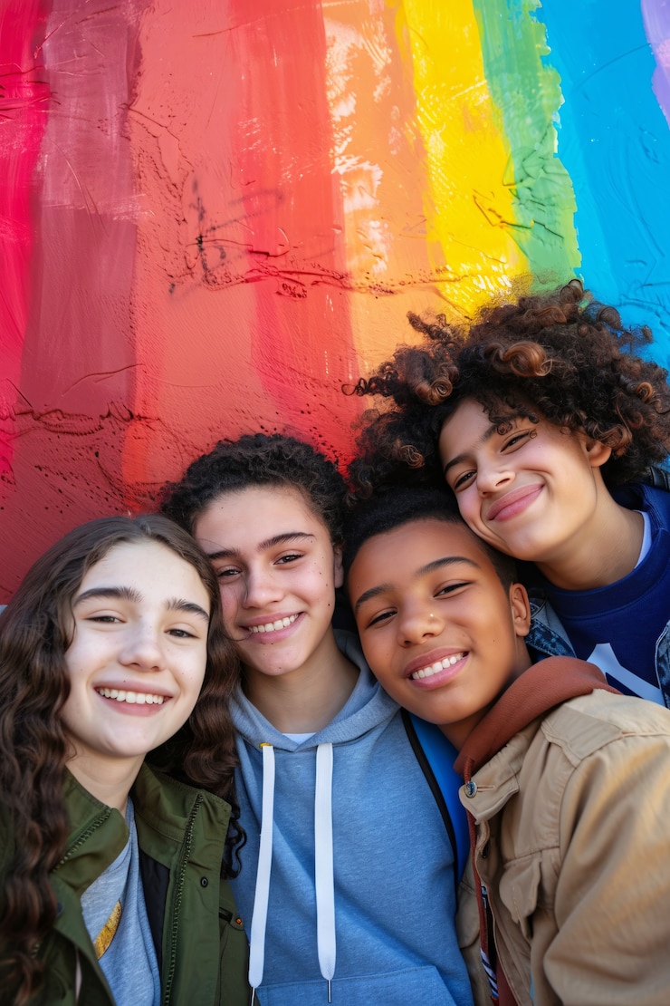Photo gratuit des adolescents divers pratiquant des activités de santé et de bien-être pour eux-mêmes et leur communauté
