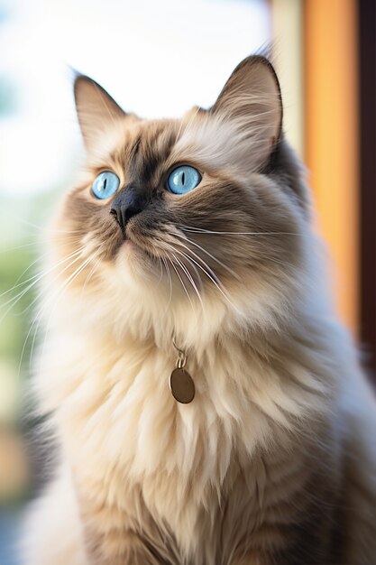 Adorable chat relaxant à l'intérieur