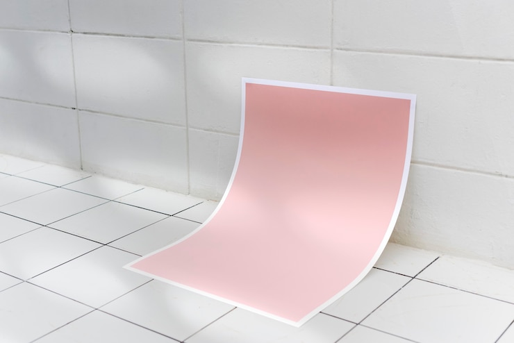 Photo gratuit affiche rose sur carrelage en céramique