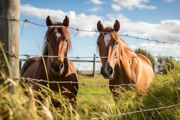 Photo gratuite ai généré des chevaux image