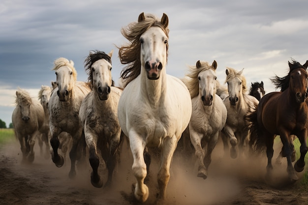 Photo gratuite ai généré des chevaux image