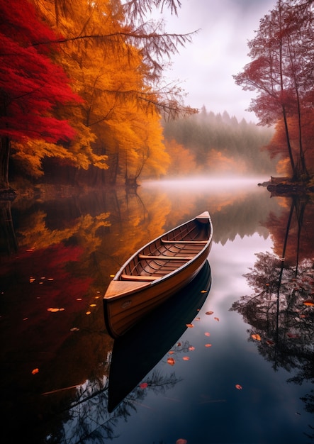 Photo gratuite ai généré des feuilles d'automne image