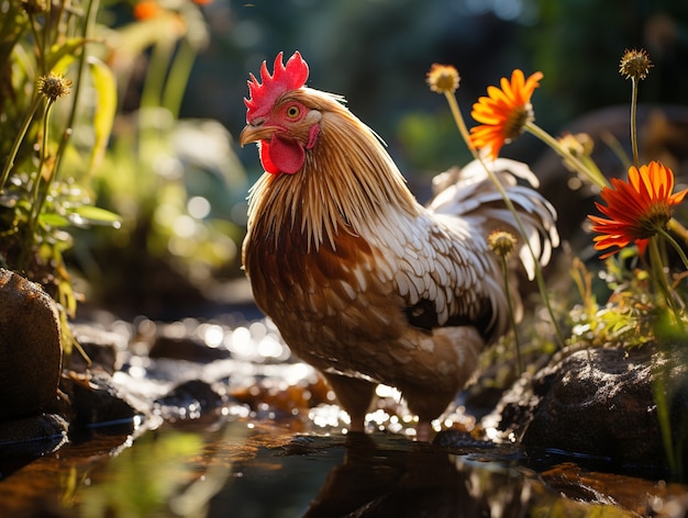 Photo gratuite ai généré une image de poulet