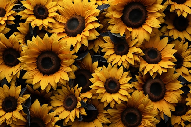 Photo gratuite ai a généré des tournesols