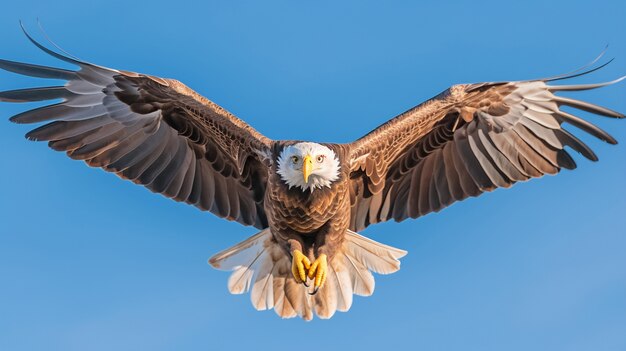 Aigle volant dans le ciel