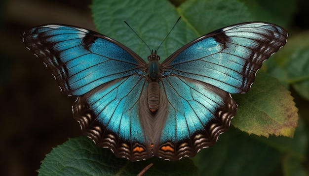 Une aile de papillon vibrante affiche la beauté de la nature générée par l'IA