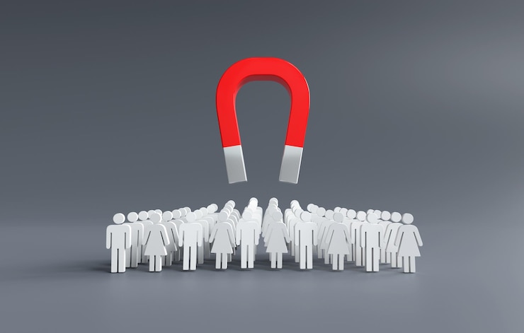 Photo gratuit des aimants qui attirent les clients