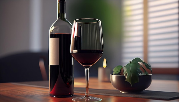L'alcool coule le vin renverse les verres qui tintent à l'intérieur IA générative