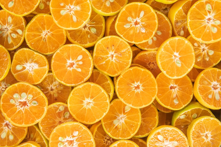 Photo gratuit alimentation saine, arrière-plan. orange