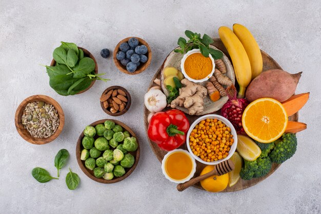 Aliments stimulant l'immunité pour un mode de vie sain